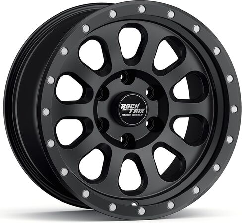عجلة RockTrix RT111 مقاس 17 بوصة متوافقة مع عجلات Ford 2021+ Bronco 17x9 6x5.5 (+إزاحة 12 مم) 6x139.7 PCD، تجويف 93.1 مم، عجلات معدنية، متوافقة أيضًا مع إطارات Ranger 2019+ in Saudi Arabia