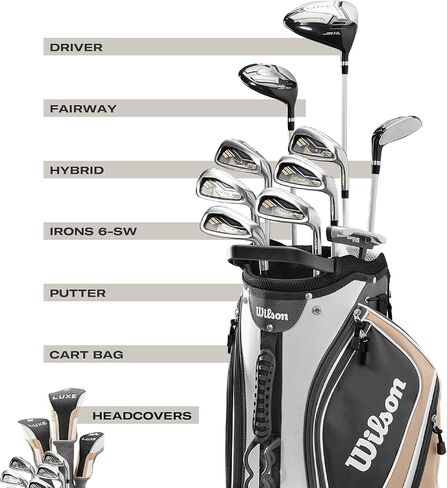 WILSON Women's Complete Golf Club Cart Bag Package Sets - Ultra, Ultra Plus, Luxe in Saudi Arabia