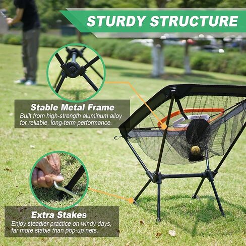 SENSECLUB Golf Chipping Net, Indoor Chipping Net and Mat, Chipping Net Golf Target with Tee and Practice Balls, Backyard Golf Accessories for Swing Game Golf Gifts in Kuwait