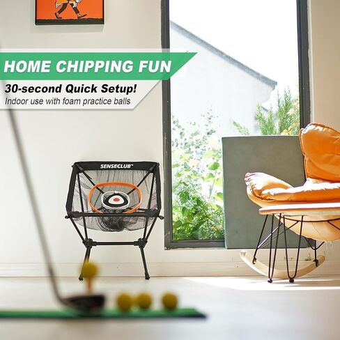 SENSECLUB Golf Chipping Net, Indoor Chipping Net and Mat, Chipping Net Golf Target with Tee and Practice Balls, Backyard Golf Accessories for Swing Game Golf Gifts in Kuwait