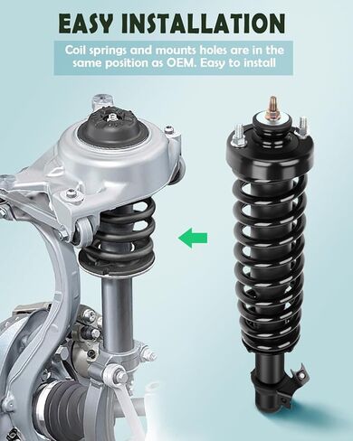 SCITOO Front Shock Absorber Assembly Fit for 1992-1995 for Honda Civic, Complete Shock and Strut Assembly Kit Fit for 171946 171945 2PCS in Saudi Arabia