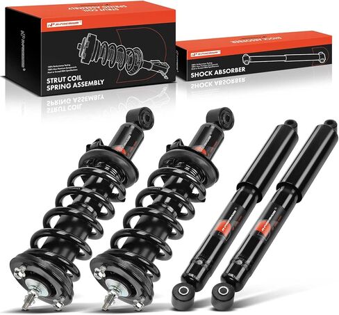 A-Premium Set (4) Front and Rear Shock Absorber and Complete Strut and Coil Spring Assembly Compatible with Nissan Frontier 2006-2019, RWD, Driver and Passenger Side in Saudi Arabia