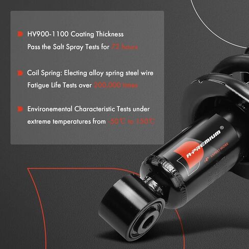 A-Premium Set (4) Front and Rear Shock Absorber and Complete Strut and Coil Spring Assembly Compatible with Nissan Frontier 2006-2019, RWD, Driver and Passenger Side in Saudi Arabia