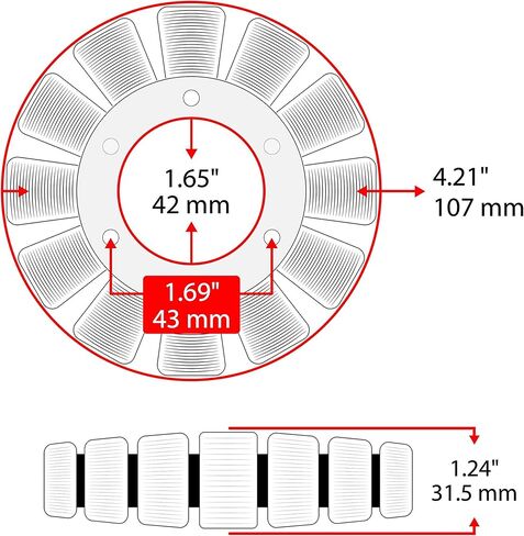 Caltric Stator Compatible With Honda TRX420FM1 TRX420FM2 Rancher 420 4x4 2014 2015 2016 2017-2021 in Saudi Arabia
