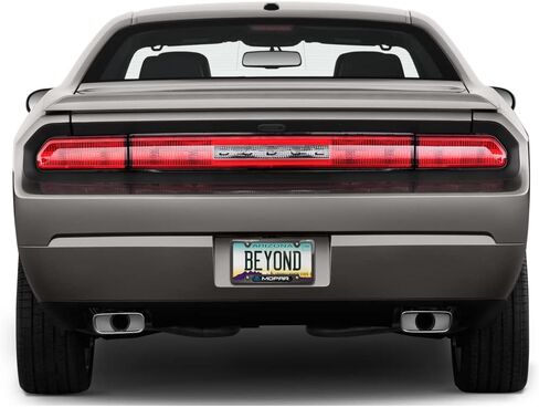 iPick Image Made for Mopar Black Insert Gunmetal Chrome Stainless Steel License Plate Frame in Saudi Arabia