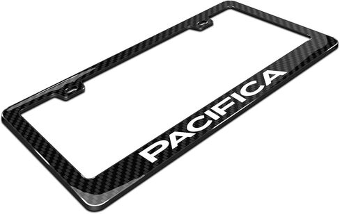iPick Image for Chrysler Pacifica Black Real Carbon Fiber Finish ABS Plastic License Plate Frame in Saudi Arabia