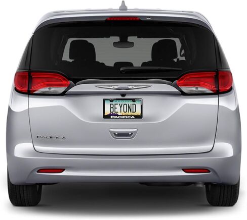 iPick Image for Chrysler Pacifica Black Real Carbon Fiber Finish ABS Plastic License Plate Frame in Saudi Arabia