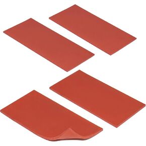 4 Pack Silicone Heat Press Mat, 2 Thicknesses (1/8" & 1/5") 3.93x7.87 Inch Pad for Hat Press Accessories, High Heat Resistant, Even Pressure, Cut-to-Fit, for HTV, Sublimation and Craft Projects in Saudi Arabia