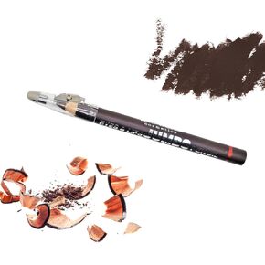 IRIS.BELLE 2 PCS WATERPROOF LIP & EYE JUMBO PENCIL WITH SHARPENER. THICK LONG LASTING PENCIL, 2 PCS DEAL(DARK BROWN) in Saudi Arabia