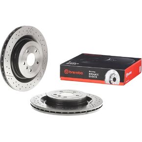 Brembo 09.B710.11 UV Coated Pillar Vented drilled + Slotted Rear Brake Rotor MERCEDES-BENZ OE# A1664230512 in Saudi Arabia