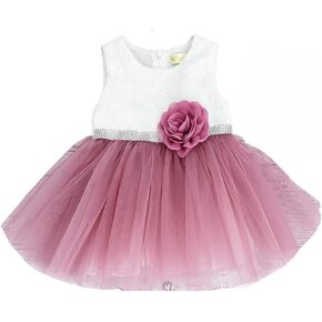 Bow Dream 3 Pcs Tulle Baby Flower Girl Dresses Headband Shoes Wedding Birthday Party Pageant Formal Tutu Gown in Saudi Arabia
