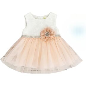 Bow Dream 3 Pcs Tulle Baby Flower Girl Dresses Headband Shoes Wedding Birthday Party Pageant Formal Tutu Gown in Kuwait