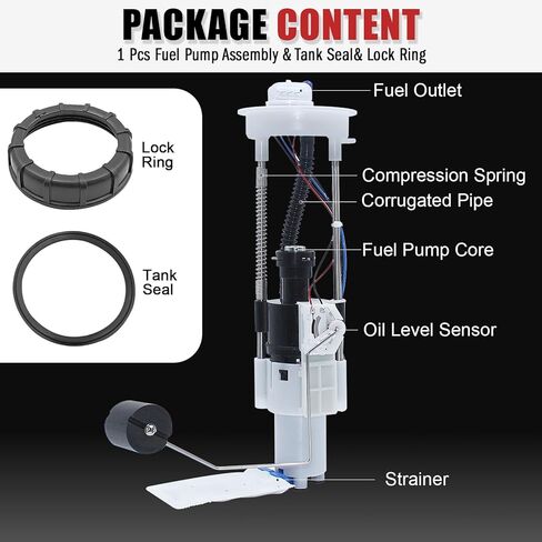 2521196 2521307 Fuel Pump Assembly Compatible With Polaris Ranger 900 XP Crew EPS 2013-2019, Ranger 570 Crew Full-Size efi, Fit for Polaris Ranger 1000 XP EPS 2017 parts, Replace OE# 471010 2204852 in Saudi Arabia