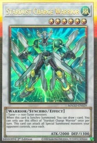 يو غي أوه! - Stardust Charge Warrior MAGO-EN029 الإصدار الأول من الذهب النادر - الحد الأقصى من الذهب in Saudi Arabia