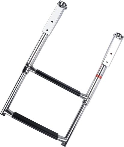 Hoffen Telescopic 4 Step Ladder Stainless Steel Telescoping Extendable Boat Ladder 900 Pound Capacity for Marine Yacht/Swimming Pool in Kuwait