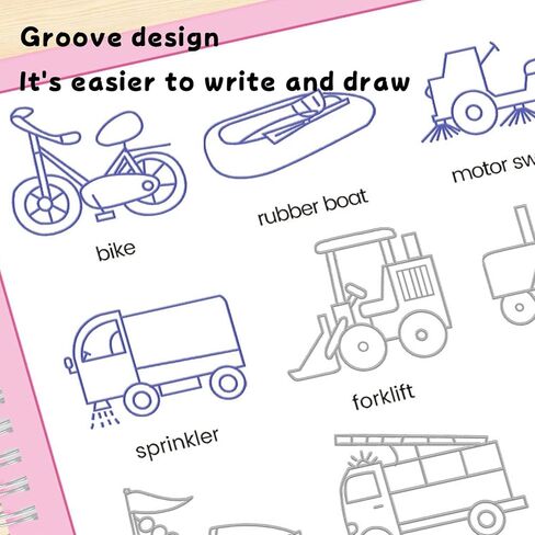 ZAZKHC Magic Grooved Writing Practice 6-Books Reusable Grooved Handwriting Practice Book Preschool Learning Activities Book in Saudi Arabia