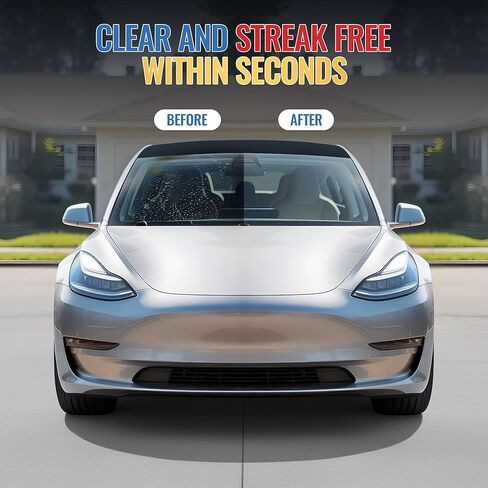 Glass Cleaner & Rain Repellent – Premium Ceramic 2-in-1 Formula Cleans & Protects – Streak-Free Shine for Windshields, Windows, & Mirrors – Made in USA – 16oz in Saudi Arabia