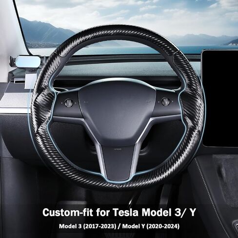 Steering Wheel Cover for Tesla Model 3(2017-2023) Model Y(2020-2024), Steering Wheel Accessories for Tesla Model 3/ Y in Saudi Arabia