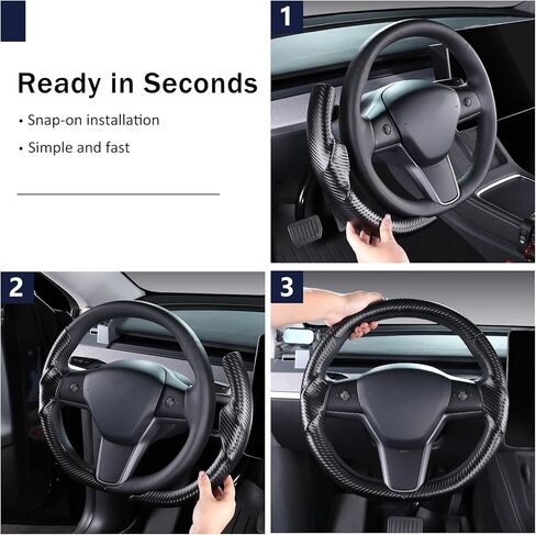 Steering Wheel Cover for Tesla Model 3(2017-2023) Model Y(2020-2024), Steering Wheel Accessories for Tesla Model 3/ Y in Saudi Arabia