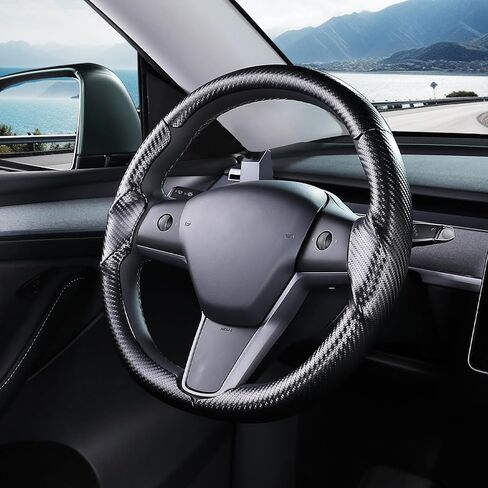 Steering Wheel Cover for Tesla Model 3(2017-2023) Model Y(2020-2024), Steering Wheel Accessories for Tesla Model 3/ Y in Saudi Arabia