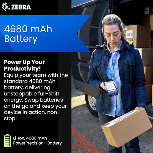 Zebra TC58 Mobile Barcode Scanner | 6" Touch Screen | WiFi 6E, Bluetooth, 5G Cellular | Android Mobile Computer | 1D & 2D Scanner | Front & Rear Cameras (Renewed) in Saudi Arabia