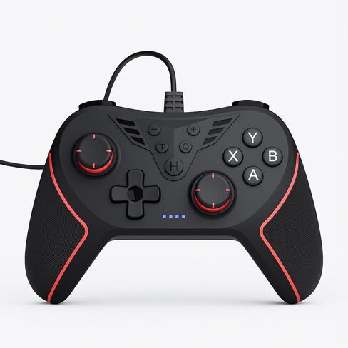 وحدة تحكم سلكية للكمبيوتر الشخصي مع زرين للتخطيط واهتزاز قابل للتعديل و3 سرعات تربو متوافقة مع نظام Win(11/10/8/7) التوصيل والتشغيل باللون الوردي in Kuwait