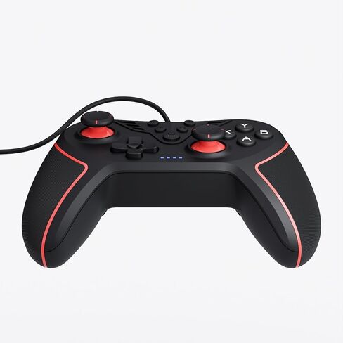 وحدة تحكم سلكية للكمبيوتر الشخصي مع زرين للتخطيط واهتزاز قابل للتعديل و3 سرعات تربو متوافقة مع نظام Win(11/10/8/7) التوصيل والتشغيل باللون الوردي in Kuwait