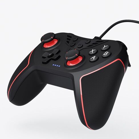 وحدة تحكم سلكية للكمبيوتر الشخصي مع زرين للتخطيط واهتزاز قابل للتعديل و3 سرعات تربو متوافقة مع نظام Win(11/10/8/7) التوصيل والتشغيل باللون الوردي in Kuwait