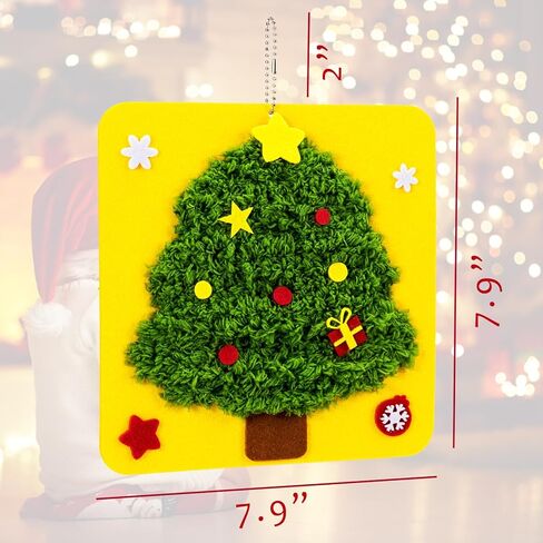 مجموعة أدوات الخياطة اليدوية لعيد الميلاد من HANYMWANZW للأطفال، 6 عبوات من خياطة التطريز اللباد مع ملصقات مشاريع الخياطة اليدوية للفنون والحرف اليدوية وزخارف العطلات الشتوية in Kuwait