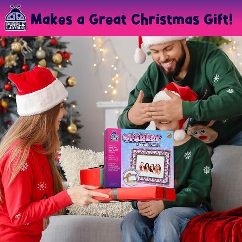 PURPLE LADYBUG Decorate Your Own Kids Picture Frame Craft Kit - Gift for 6 Year Old Girl, Gift for 7 Year Old Girl - Fun DIY Craft Kits for Girls Ages 6-8 Years Old, Arts & Crafts for Kids & Tweens in Kuwait