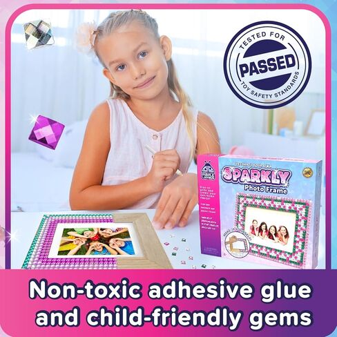 PURPLE LADYBUG Decorate Your Own Kids Picture Frame Craft Kit - Gift for 6 Year Old Girl, Gift for 7 Year Old Girl - Fun DIY Craft Kits for Girls Ages 6-8 Years Old, Arts & Crafts for Kids & Tweens in Kuwait