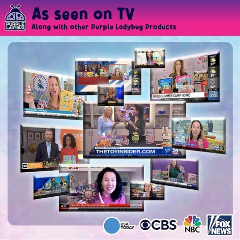 PURPLE LADYBUG Decorate Your Own Kids Picture Frame Craft Kit - Gift for 6 Year Old Girl, Gift for 7 Year Old Girl - Fun DIY Craft Kits for Girls Ages 6-8 Years Old, Arts & Crafts for Kids & Tweens in Kuwait