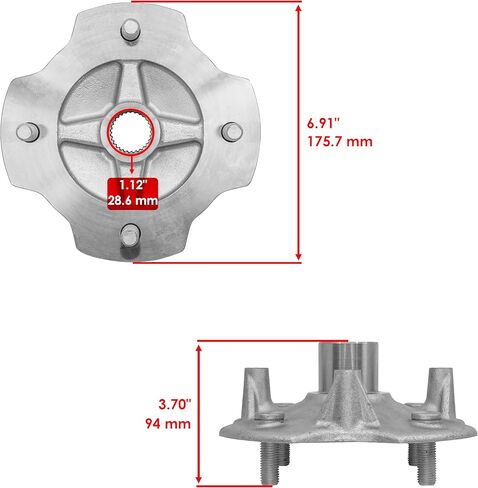 Caltric 4x 42615-HL4-F00 Wheel Hubs Compatible with Honda Pionner 1000-5 SXS1000M5 2017-2019 2021 / Pioneer 1000 SXS1000M3 2017-2021 Front and Rear in Saudi Arabia