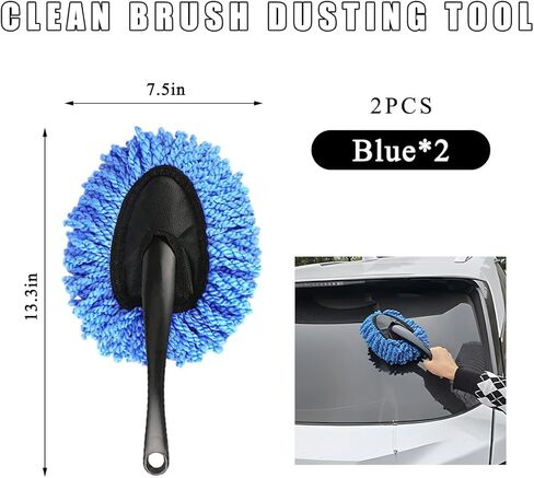 Car Dash Duster Brush, Super Soft Microfiber Multi-Functional Car Cleaning Brush, Scratch Free Dash Dusting Tool with a Anti-Skid Handle for Vehicle Home Kitchen Cleaning (Gray) in Saudi Arabia