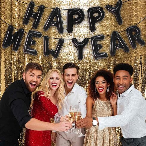 Silver Happy New Year 2026 Balloons, 16 Inch 2026 Foil Number Balloons, 2026 NYE Decorations for 2026 New Years Eve Décor in Saudi Arabia