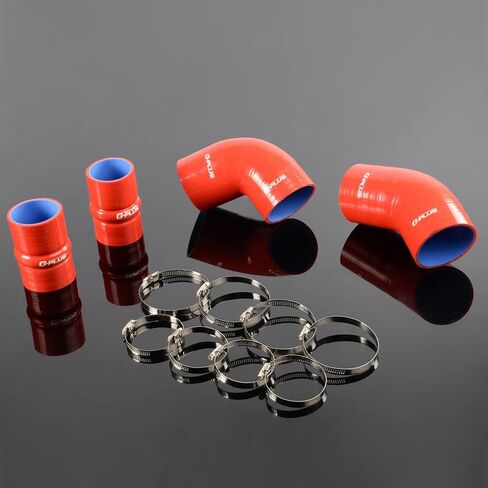 PIT66 Silicone Intercooler Boot Hose Kit,Compatible with Chevy GMC 6.6L Duramax LLY 2004-2005 Black with Clamps in Saudi Arabia