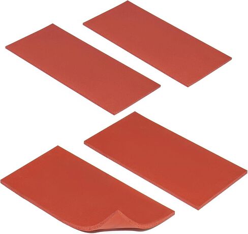 4 Pack Silicone Heat Press Mat, 2 Thicknesses (1/8" & 1/5") 3.93x7.87 Inch Pad for Hat Press Accessories, High Heat Resistant, Even Pressure, Cut-to-Fit, for HTV, Sublimation and Craft Projects in Saudi Arabia