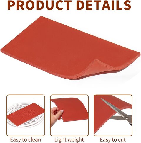 4 Pack Silicone Heat Press Mat, 2 Thicknesses (1/8" & 1/5") 3.93x7.87 Inch Pad for Hat Press Accessories, High Heat Resistant, Even Pressure, Cut-to-Fit, for HTV, Sublimation and Craft Projects in Saudi Arabia