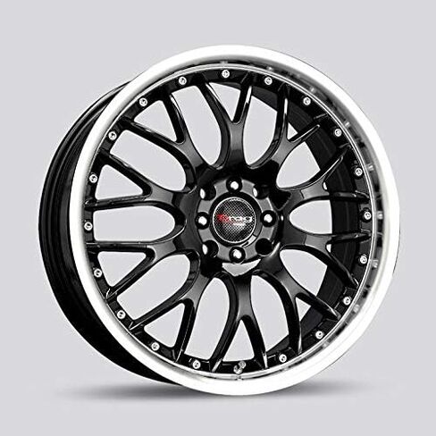 17" DRAG WHEELS DR19 17x7.5" +42 OFFSET 5x110/5x105 GLOSS BLACK - SINGLE WHEEL in Saudi Arabia