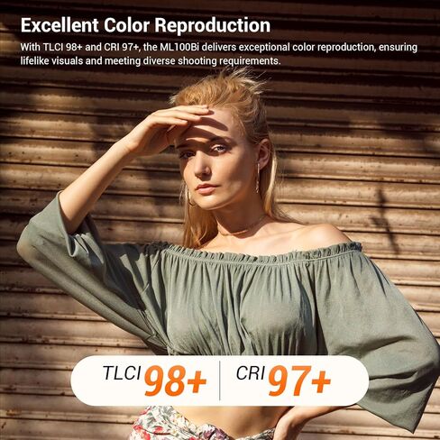 Godox ML60IIBi 70W ثنائي اللون COB LED فيديو ضوء، 2800K-6500K CRI 96+/TLCI 97+، مدمج 11 تأثيرات إضاءة، التحكم في التطبيق وإضاءة التصوير الفوتوغرافي in Saudi Arabia