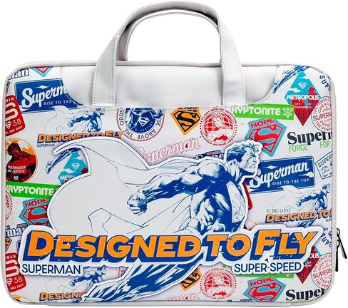 Laptop Bag for Men Women,Superhero Theme14 Inch Waterproof Faux Leather Messenger Bag with Adjustable Strap in Saudi Arabia