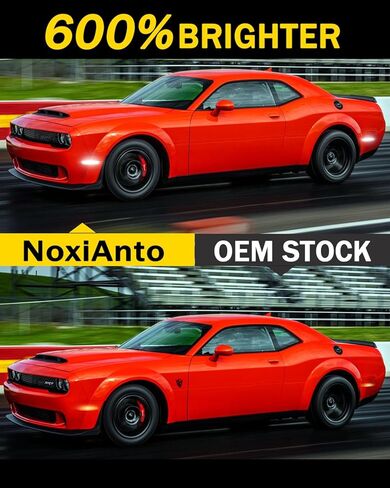 NoxiAnto Full LED White Side Marker Lights for Dodge Challenger 2015-2023, OEM Upgraded Front & Rear Bumper Marker Lamps Corner Parking Lights Smoked Lens, Pack of 4 in Saudi Arabia