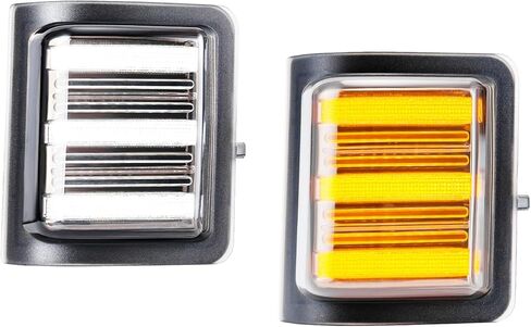 R&F Auto LED Side Mirror Lights Smoked Lens for 08-16 F'ord F250 F350 F450 F550 Super Duty, F150, L'incoln Mark LT, Switchback White Yellow Marker Turn Signal Lamp in Saudi Arabia