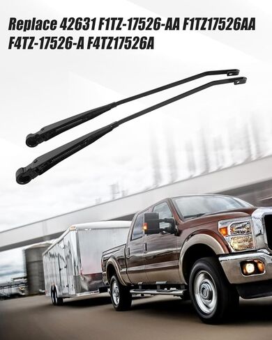 ذراع ممسحة الزجاج الأمامي مناسب لفورد برونكو F-150 F-250 1991-1996 F-350 F-Super Duty 1991-1997 استبدال 42631 F1TZ-17526-AA F1TZ17526AA F4TZ-17526-A F4TZ17526A، قطعتان in Kuwait