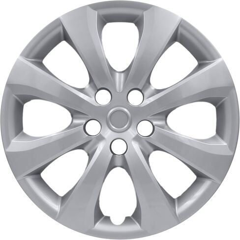 أغطية محور فضية عالية الجودة مقاس 16 بوصة تناسب 2020 2021 2022 2023 2024 و2025 Toyota Corolla، هيكل بمشبك صلب عالي التحمل (مجموعة من 4) (61191AMS-4) in Kuwait
