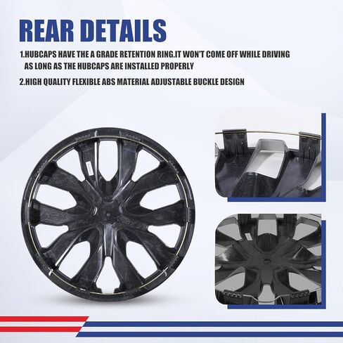 أغطية محور فضية مقاس 17 بوصة تناسب 2014-2020 Nissan Rogue، أغطية حافة عجلة التثبيت سهلة التركيب، مجموعة من 4 أغطية محور من مادة ABS&PC - 17 بوصة طلاء فضي 4 عبوات in Saudi Arabia