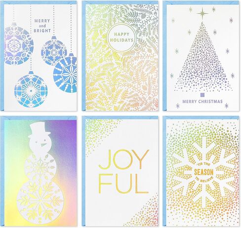 Hallmark Boxed Christmas Cards Assortment, Gold Foil Classic (6 Designs, 36 Cards with Envelopes) in Saudi Arabia