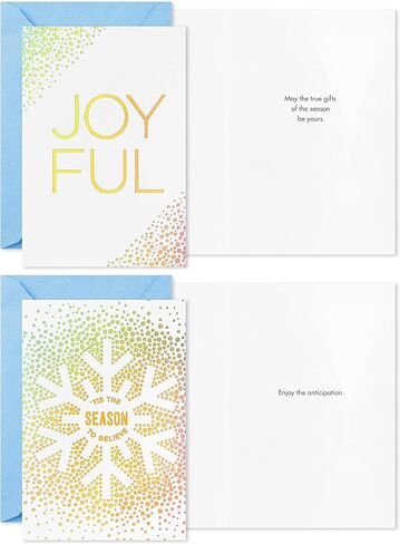 Hallmark Boxed Christmas Cards Assortment, Gold Foil Classic (6 Designs, 36 Cards with Envelopes) in Saudi Arabia