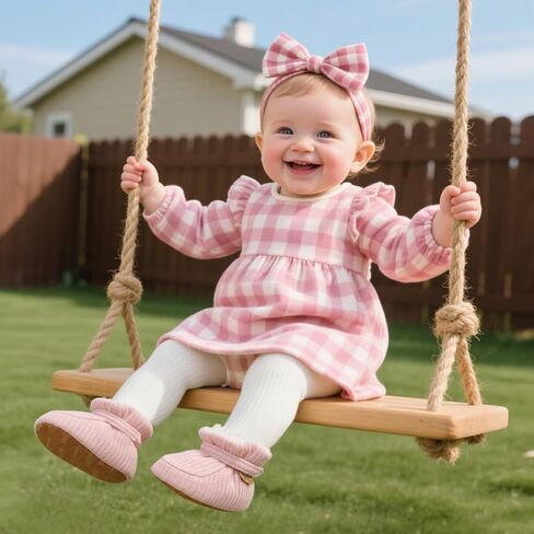 أحذية HsdsBebe للجنسين من القطن لحديثي الولادة ونعل غير قابل للانزلاق للأطفال الصغار والأولاد والبنات والرضع في الشتاء الدافئ من الصوف (Z124 وردي، 1) in Kuwait