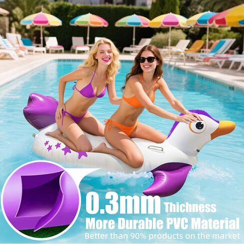 Inflatable Pool Float, Penguin Float with Handle Summer Beach Swimming Pool Floatie Lounge Floating Raft for Outdoor Party Decorations Toys for Adults Kids in Saudi Arabia
